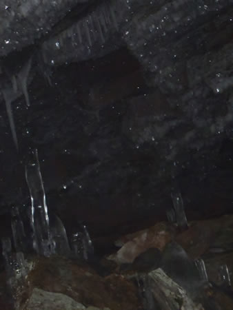 大幽洞窟内氷筍