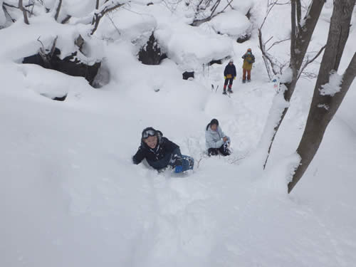 雪面登り