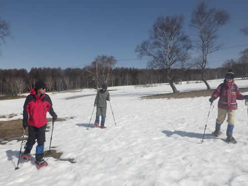 スノーシュー開始