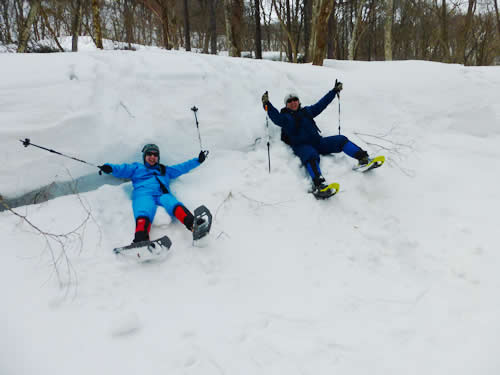 雪庇落ち体験